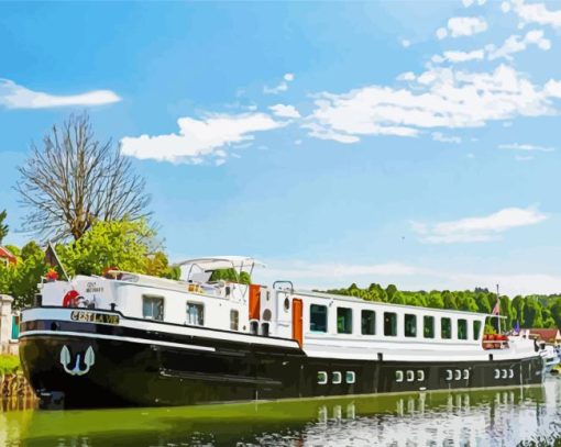 The Canal barge Diamond Paintings