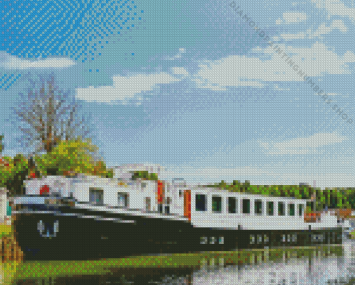 The Canal barge Diamond Paintings