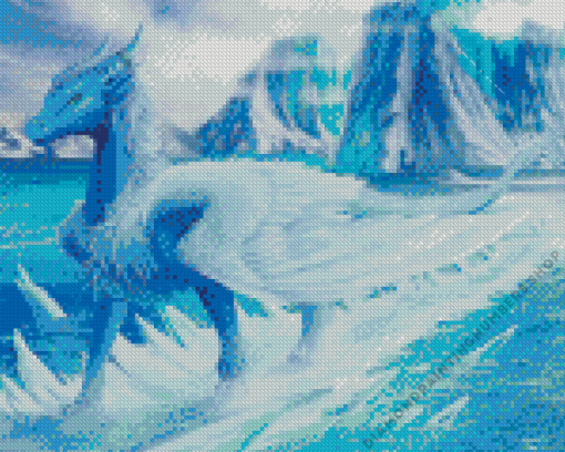 The Ice dragon Diamond Paintings