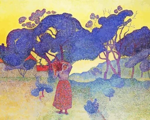 The farm Evening by Henri Edmond Cross Diamond By Numbers