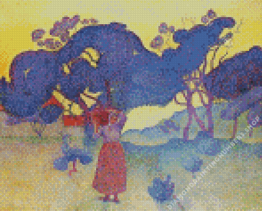 The farm Evening by Henri Edmond Cross Diamond By Numbers