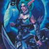 Tyrande Whisperwind and Owl Diamond By Numbers