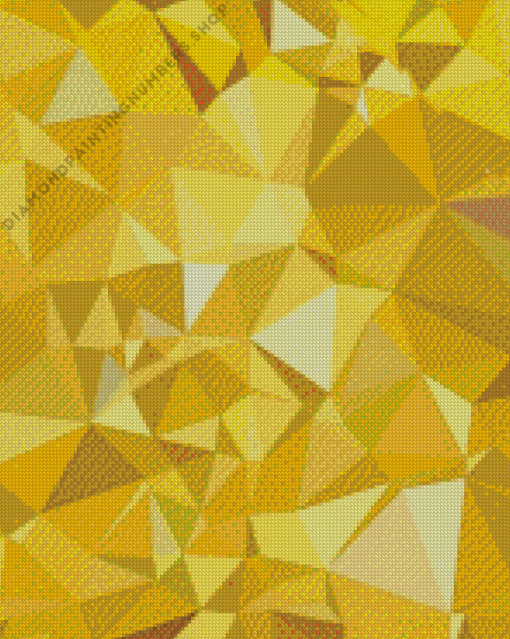 abstract yellow Diamond By Numbers