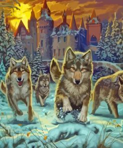 aesthetic Pack of wolves Diamond By Numbers