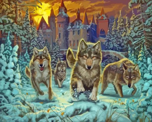 aesthetic Pack of wolves Diamond By Numbers