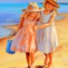 aesthetic sisters on beach Diamond Paints