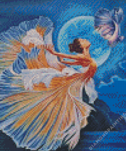 beautiful Ballerina in moonlight Diamond By Numbers