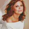 beautiful actress Susan Sarandon Diamond With Numbers