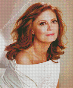 beautiful actress Susan Sarandon Diamond With Numbers