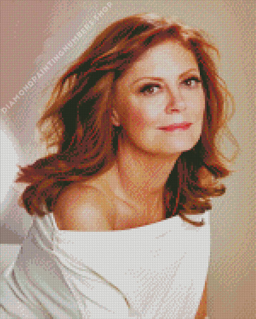 beautiful actress Susan Sarandon Diamond With Numbers