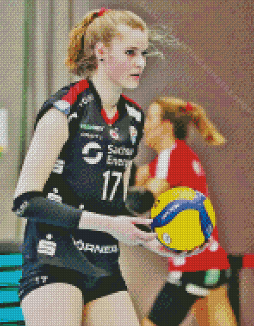 camilla weitzel chieri 76 volleyball player Diamond Paintings