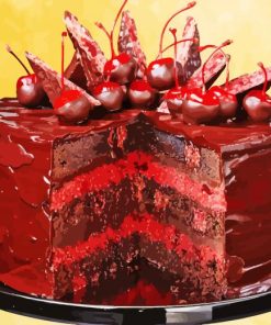 cherry ripe brownie cake Diamond By Numbers