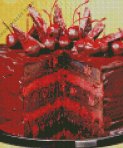 cherry ripe brownie cake Diamond By Numbers