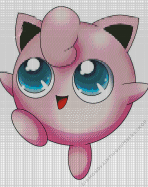 cute Jigglypuff Diamond By Numbers