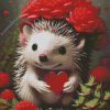 cute hedgehog Diamond With Numbers