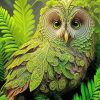 green owl Diamond Paintings