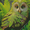 green owl Diamond Paintings