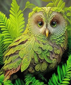 green owl Diamond Paintings