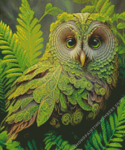 green owl Diamond Paintings