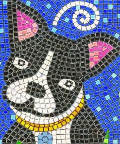 mosaic dog pet Diamond Paintings