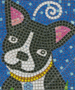 mosaic dog pet Diamond Paintings