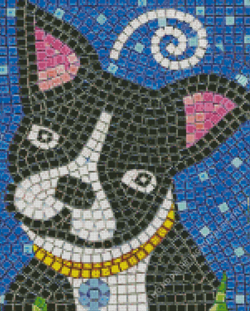 mosaic dog pet Diamond Paintings