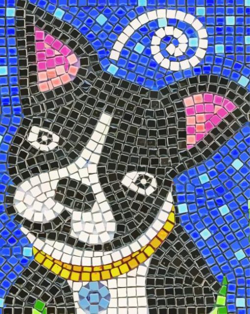 mosaic dog pet Diamond Paintings