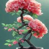 pink flowers tree Diamond With Numbers