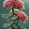 pink flowers tree Diamond With Numbers