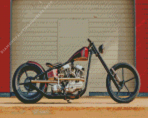 vintage Chopper bike Diamond Paints