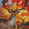 Autumn deers Diamond Paints