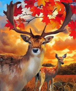 Autumn deers Diamond Paints