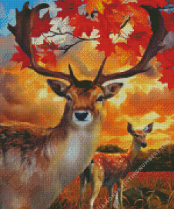 Autumn deers Diamond Paints