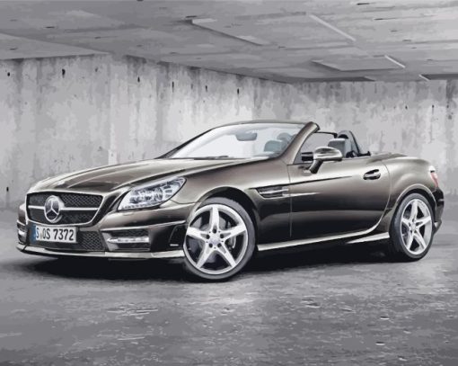 Black Mercedes slk Diamond Paintings