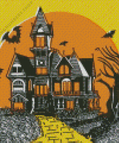 Illustration Haunted house Diamond Paints