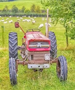 Old massey ferguson tractor In farm Diamond Paintings