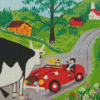 Road Block Maud Lewis Diamond Paints