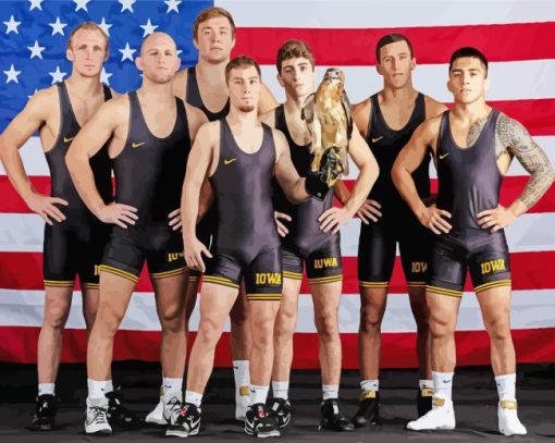 The Iowa wrestling Team Diamond Paintings