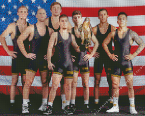 The Iowa wrestling Team Diamond Paintings