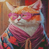 aesthetic asian cat Diamond Paintings