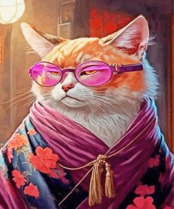 aesthetic asian cat Diamond Paintings