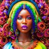 colorful african lady Diamond Paints