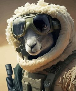 military sheep Diamond Paints