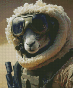 military sheep Diamond Paints