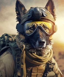 soldier dog Diamond Paints