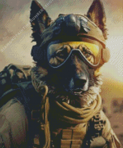 soldier dog Diamond Paints