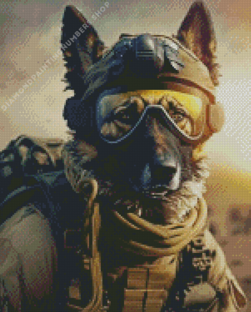 soldier dog Diamond Paints