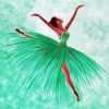 Ballerina girl in green Diamond Dotz