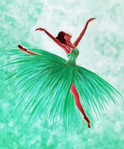 Ballerina girl in green Diamond Dotz