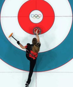 Curling Olympics Player Diamond By Numbers